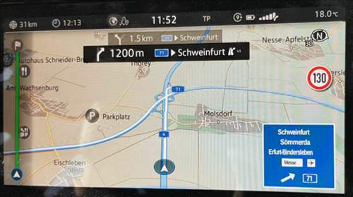 Navi-m-abfahrtsschild