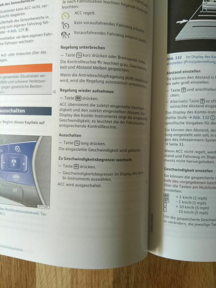 ACC /Geschwindigkeitsbegrenzer