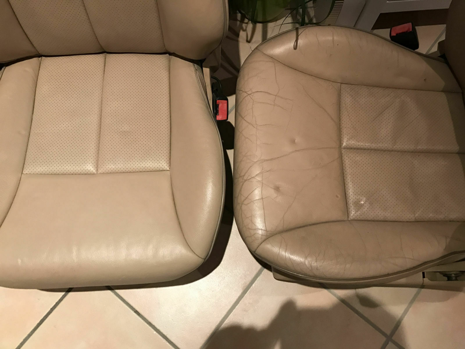 Perforiertes Leder restaurieren.