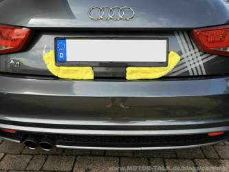 unter dem Kennzeichenträger