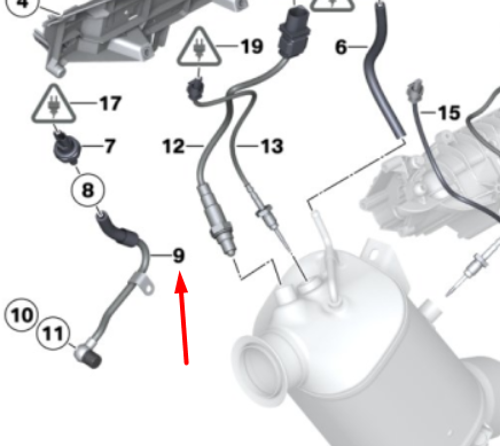 Abgasdruckleitung N47