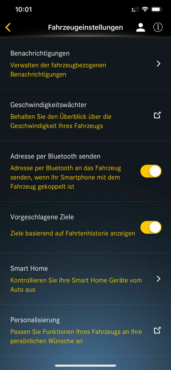 Adresse an Fahrzeug senden (über me-App) funktioniert nicht