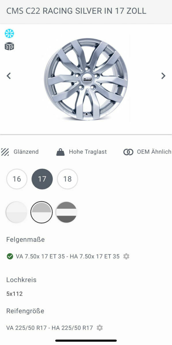 SLC 250d Felgen auf W205 200d