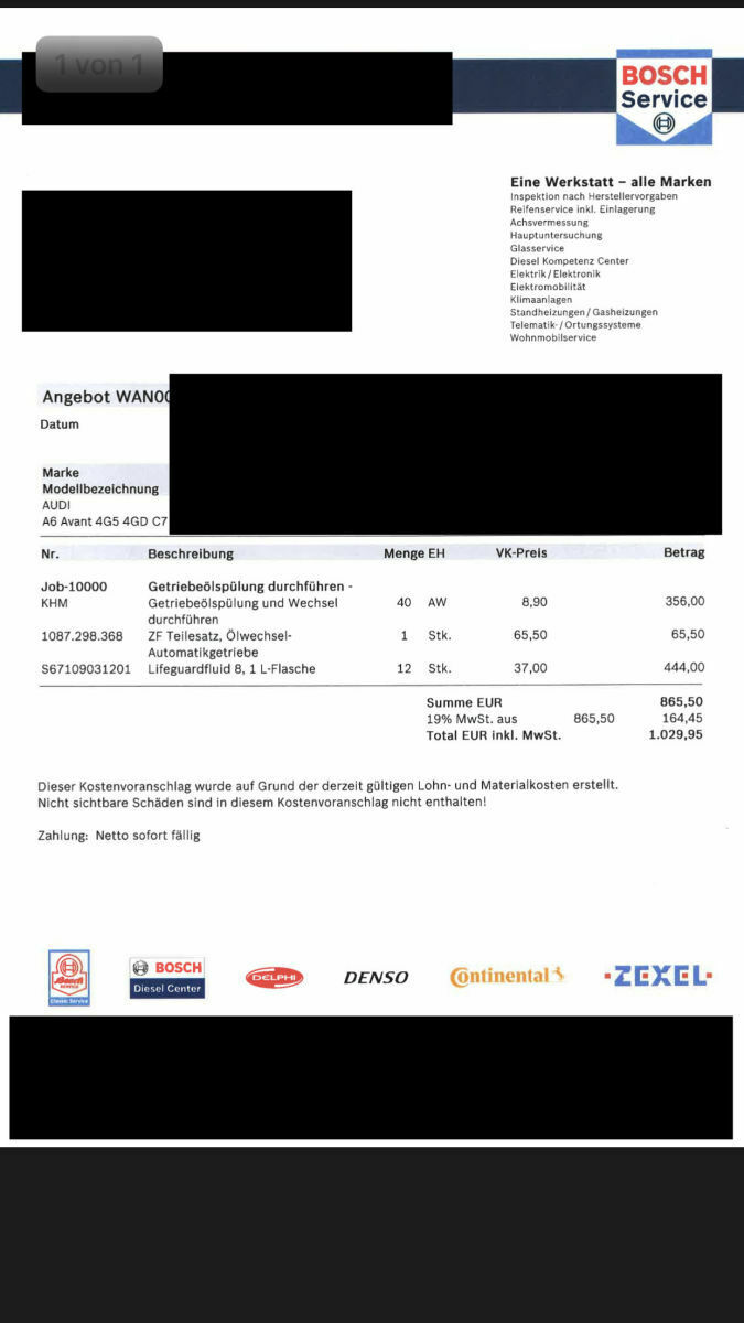 Getriebeöl wechseln