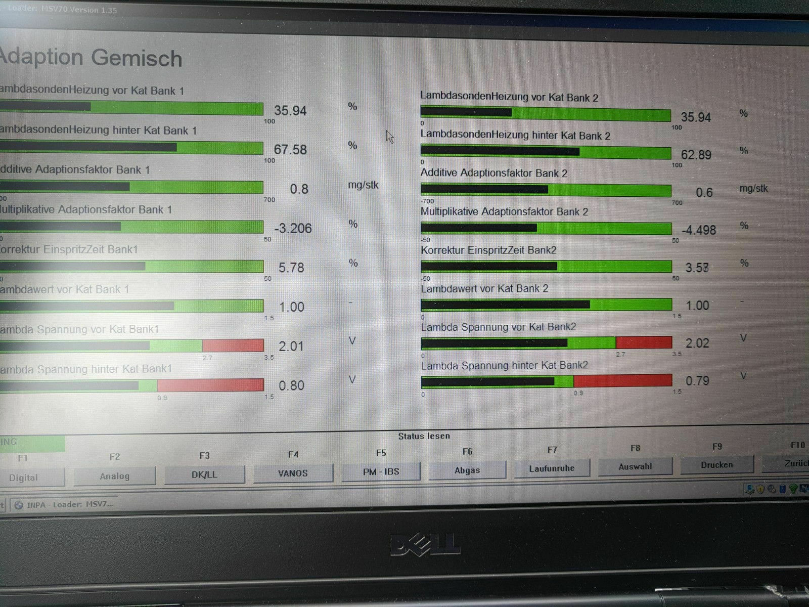 Unrunder Leerlauf, Vebrennungsaussetzer Zylinder 6