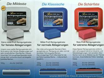 Die verschidenen MAGIC-Clean Reinigungskneten [Quelle: Petzoldt's oHG]