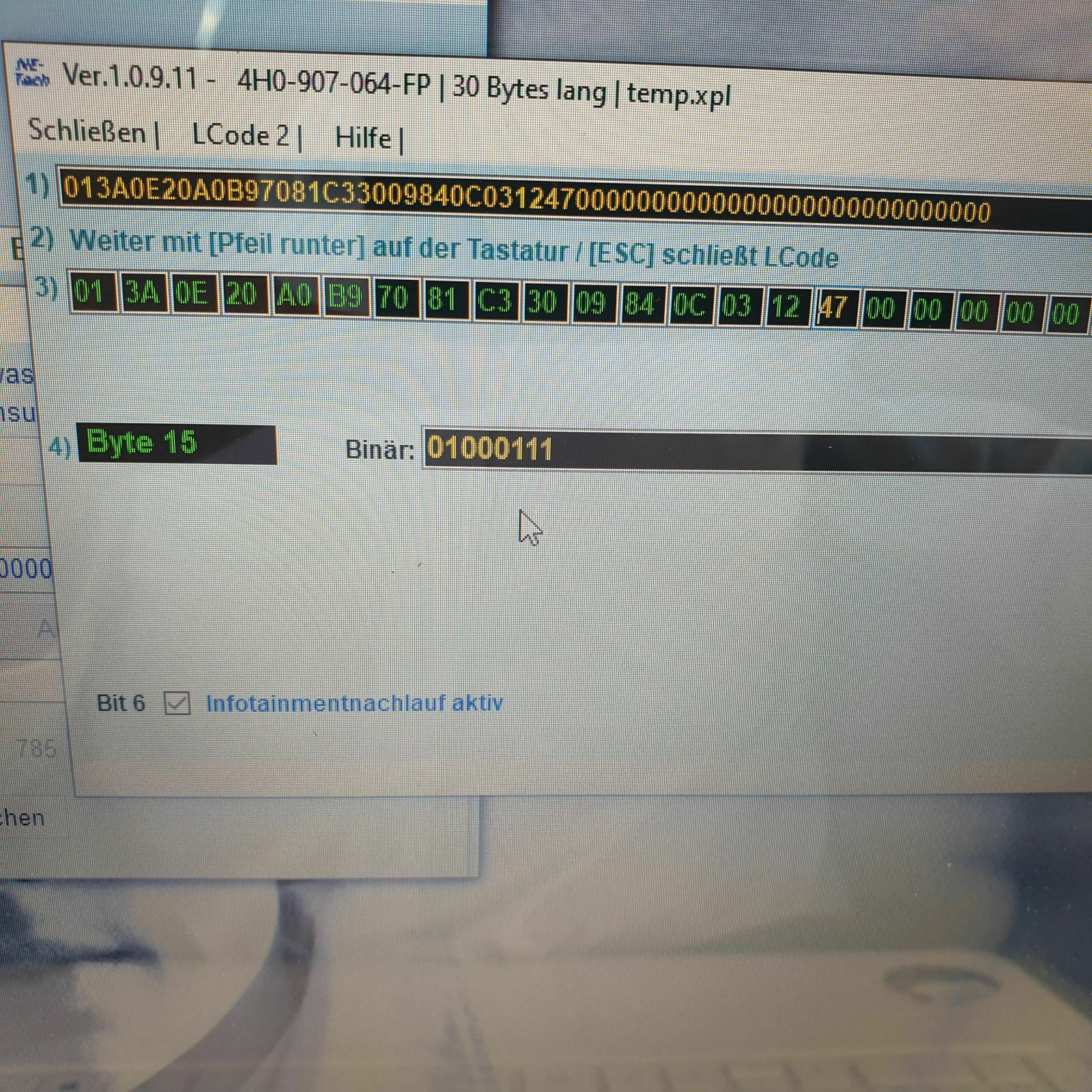 Audi A6 4G FL - Codierung u. a. mit VCDS