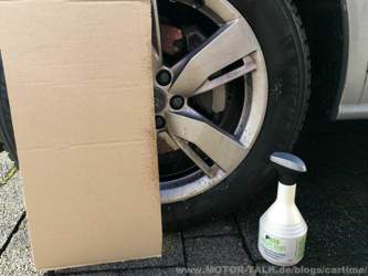 linke Seite abgedeckt / rechts eingesprüht