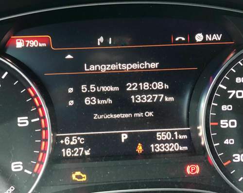 Langzeitverbrauch 3.0TDI 218PS FT - 5,5l