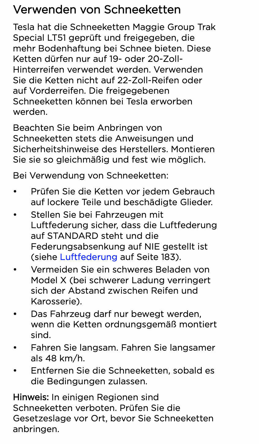 Schneeketten für MX