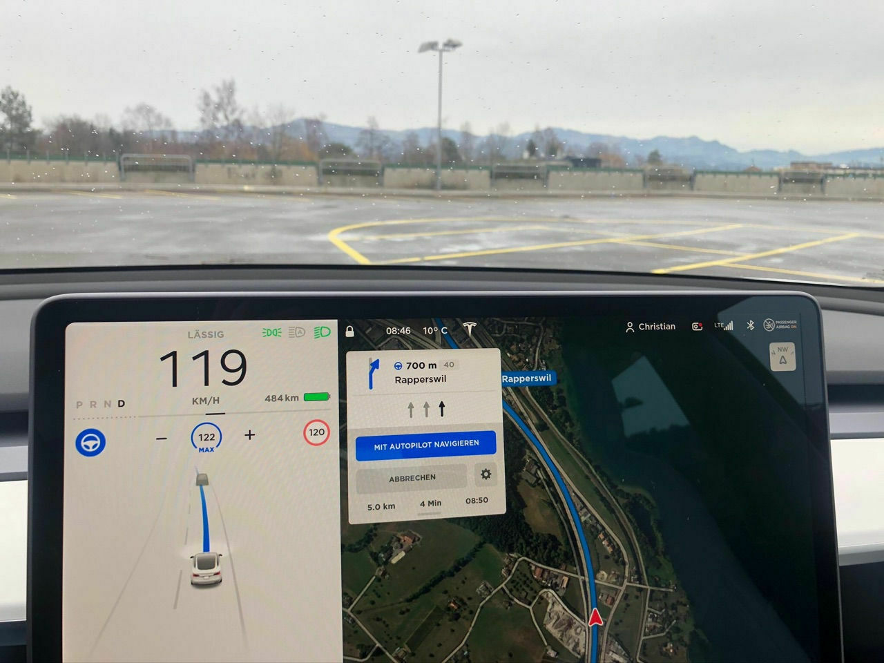 Software Version 10 im Model 3