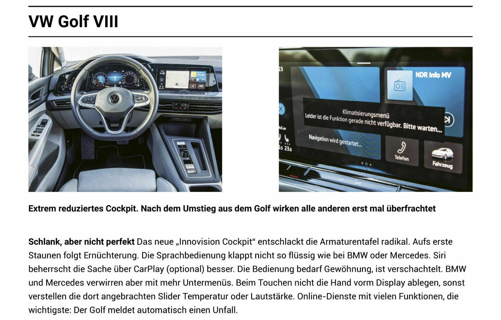 Golf 8 - Erste Praxiserfahrungen