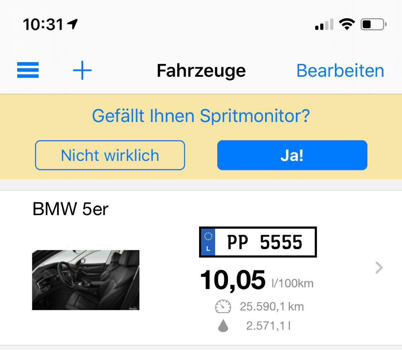 Verbrauch des neuen 5er BMW
