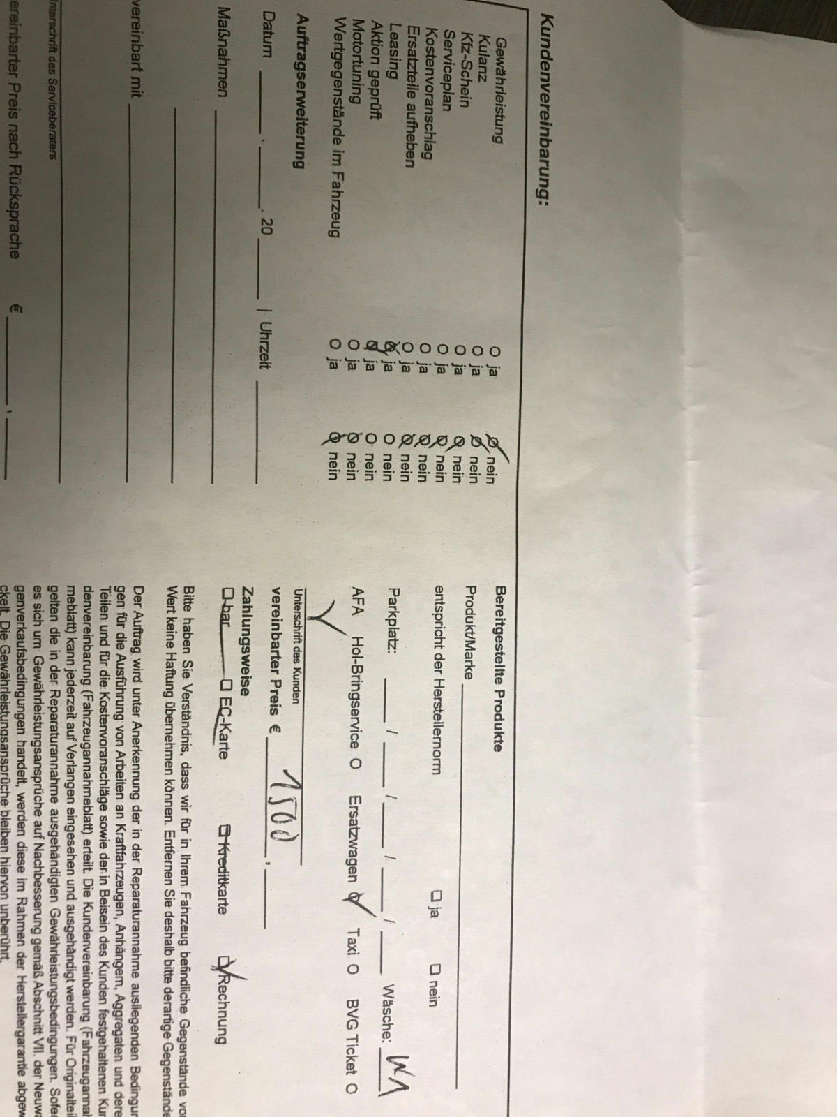 Kosten erste Inspektion B9 Bj 2019