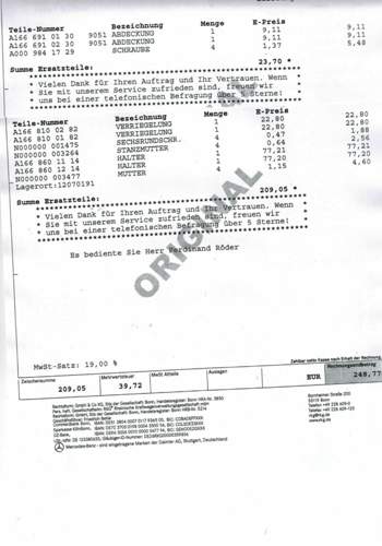 Teile für Doppelrollo