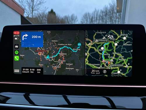 Parallele Navigation mit Carplay und BMW