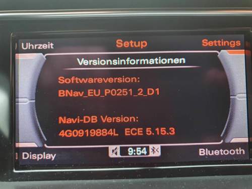 AUDI MMI3G Navi