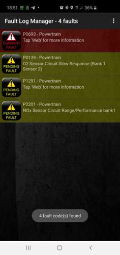 Fehlercodes BAD Motor