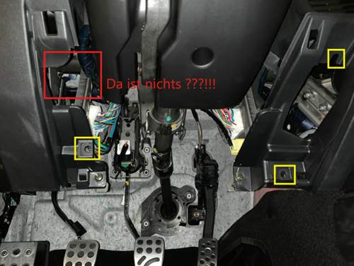 Rot = Befestigung fehlt