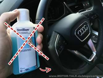 u.a. Sterilium kann auf Dauer dem Leder schaden