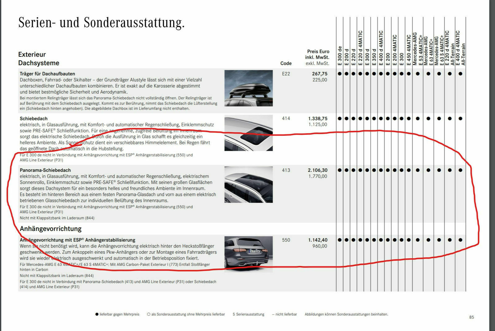 W214 (und MOPF -Modellpflege- W213)