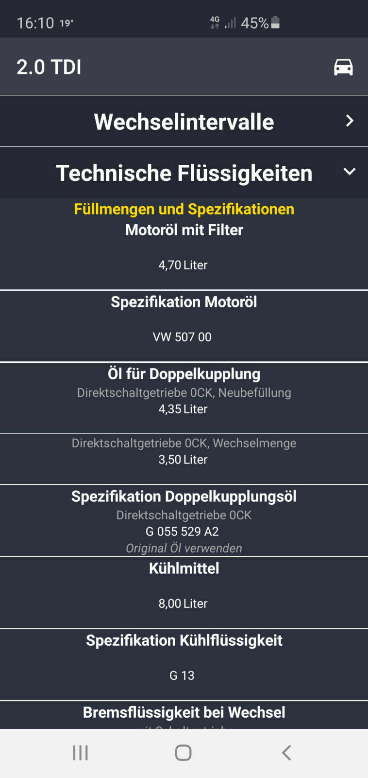 Getriebeöl 7G S tronic