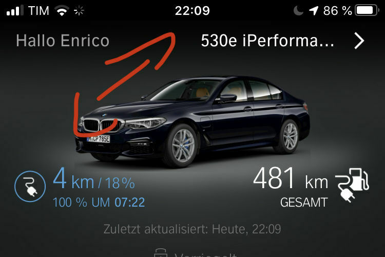 BMW 530e - Ladezeiten Batterie