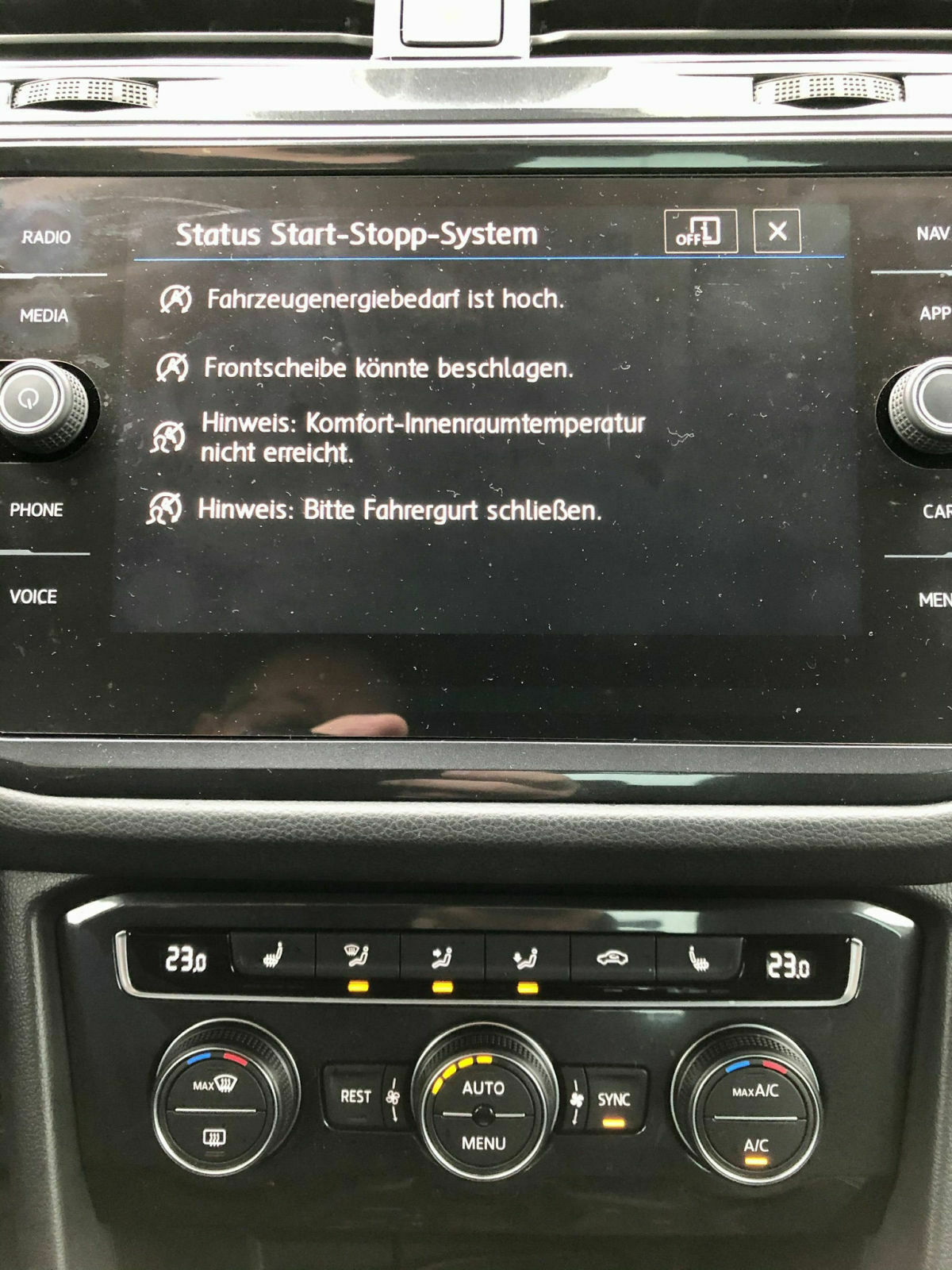 Start/Stop Fehlfunktion