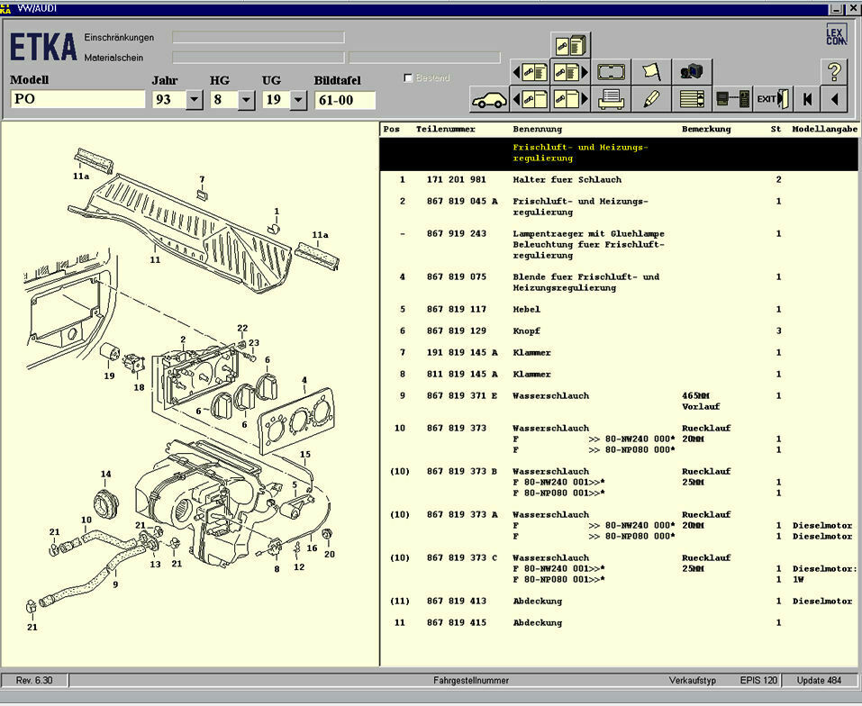 Heizungsregulierung / Hebel