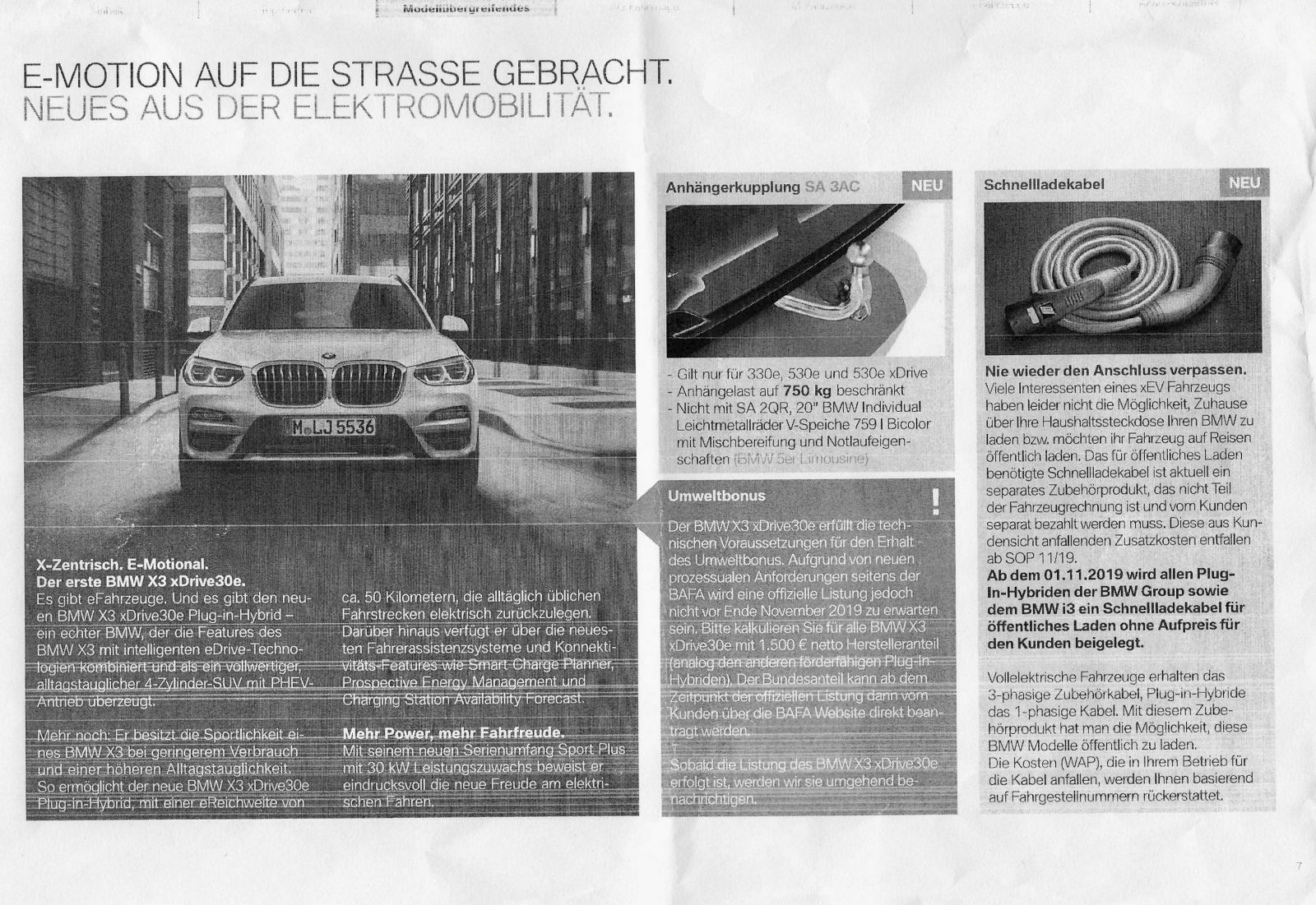 X3 30e Infos vor Markteinführung