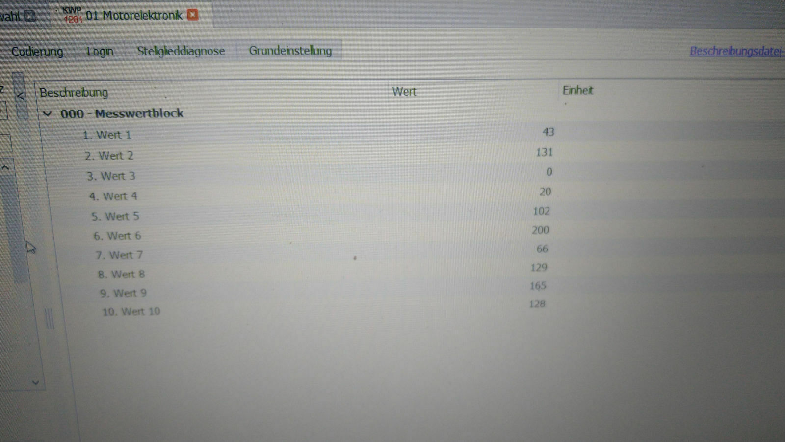 MFA Anzeige nach ZR Wechsel veränderte Werte / Synchronisationswinkel!?