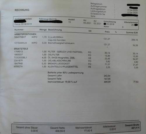 2.J/40.000 Inspektion für 487€