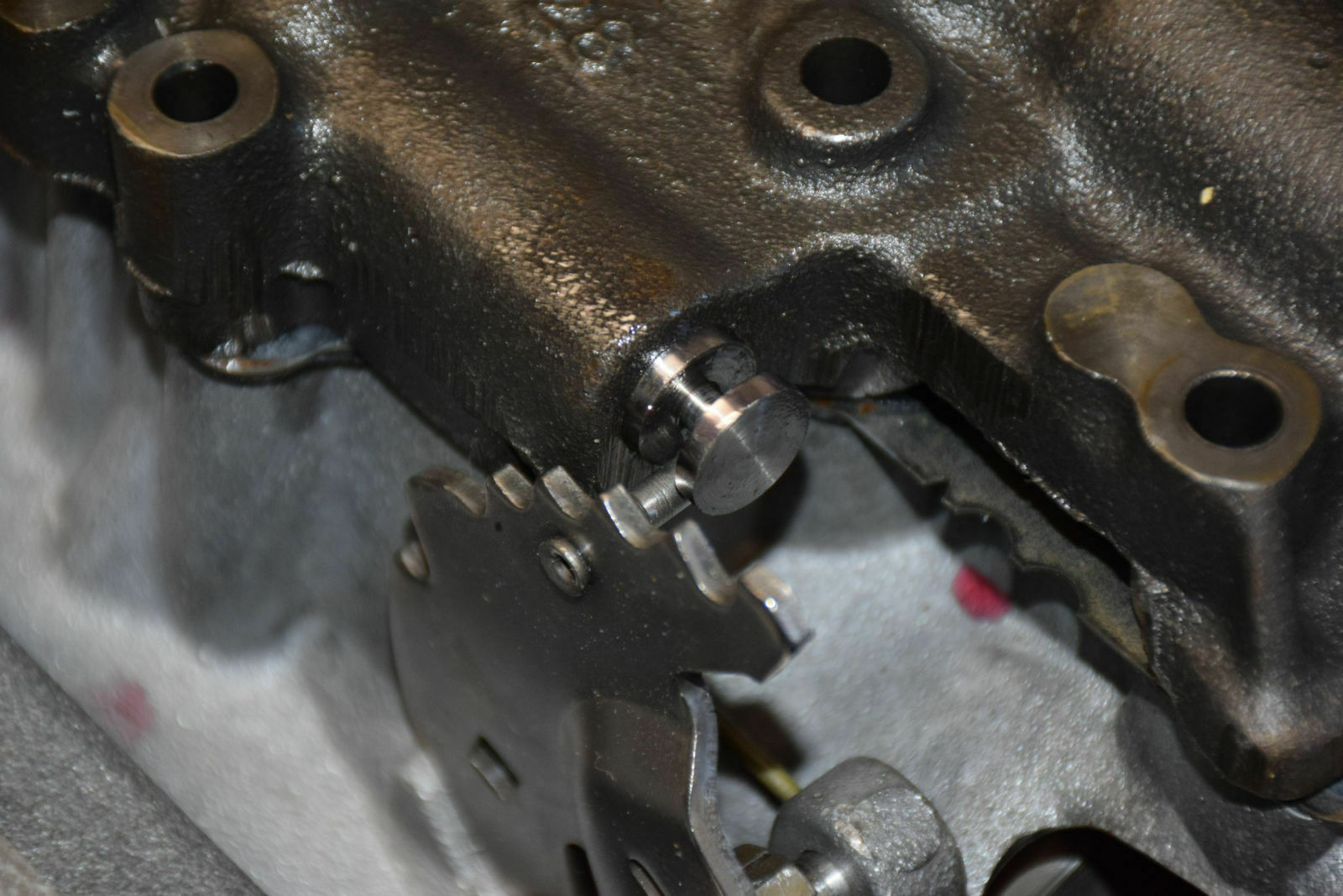 Wählhebelventil eingehängt