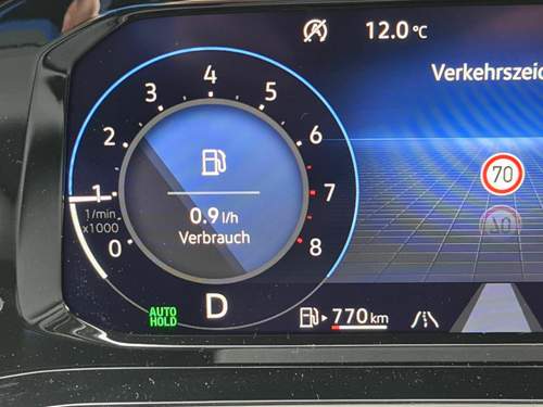 Verbrauch im Stand, keine 15 L