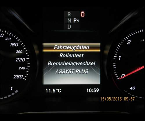Fahrzeugdaten (dann OK drücken )