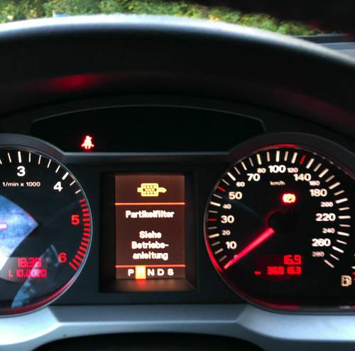 Meldung im FIS wegen Partikelfilter