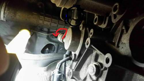 Rechte vordere Schaltgestängelagerung