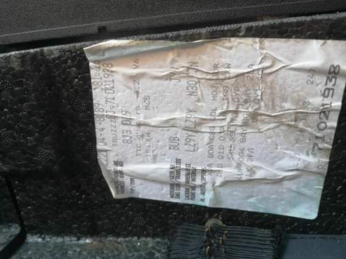 PR Nummern Kofferraum