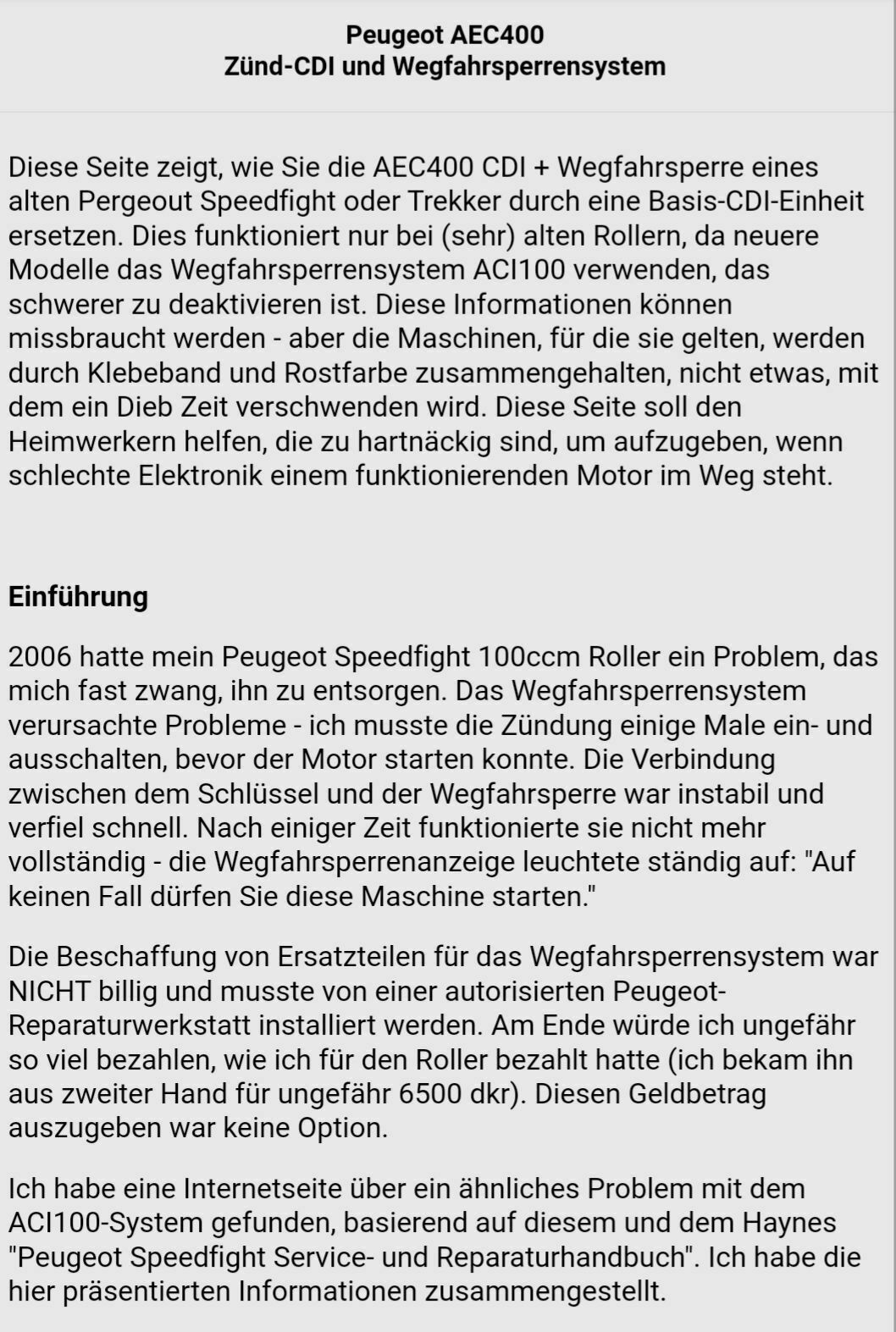 Mein Jugendtraum Speedfight 1 100ccm AC