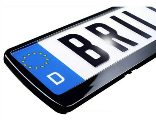 Kennzeichenhalter schwarz Glanz