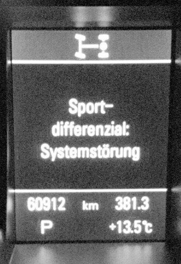 Nach 60 Tkm Inspektion: Sportdifferenzial - Systemstörung
