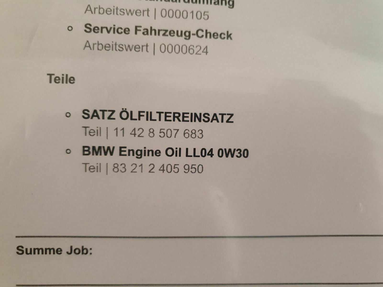 Von 5w30 auf 0w30? Inspektion 100.000km (530d xDrive Bj 09/2014)