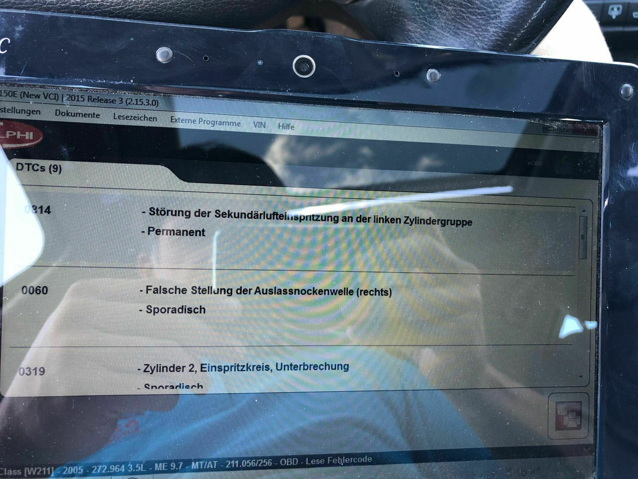 Fehler bei Sekundärlufteinblasung