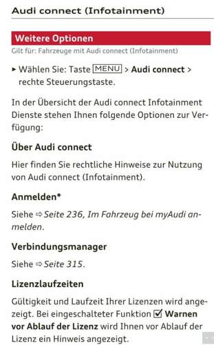 Audi Connect MMI - Seite 7 - Wenn man den Dienst n...