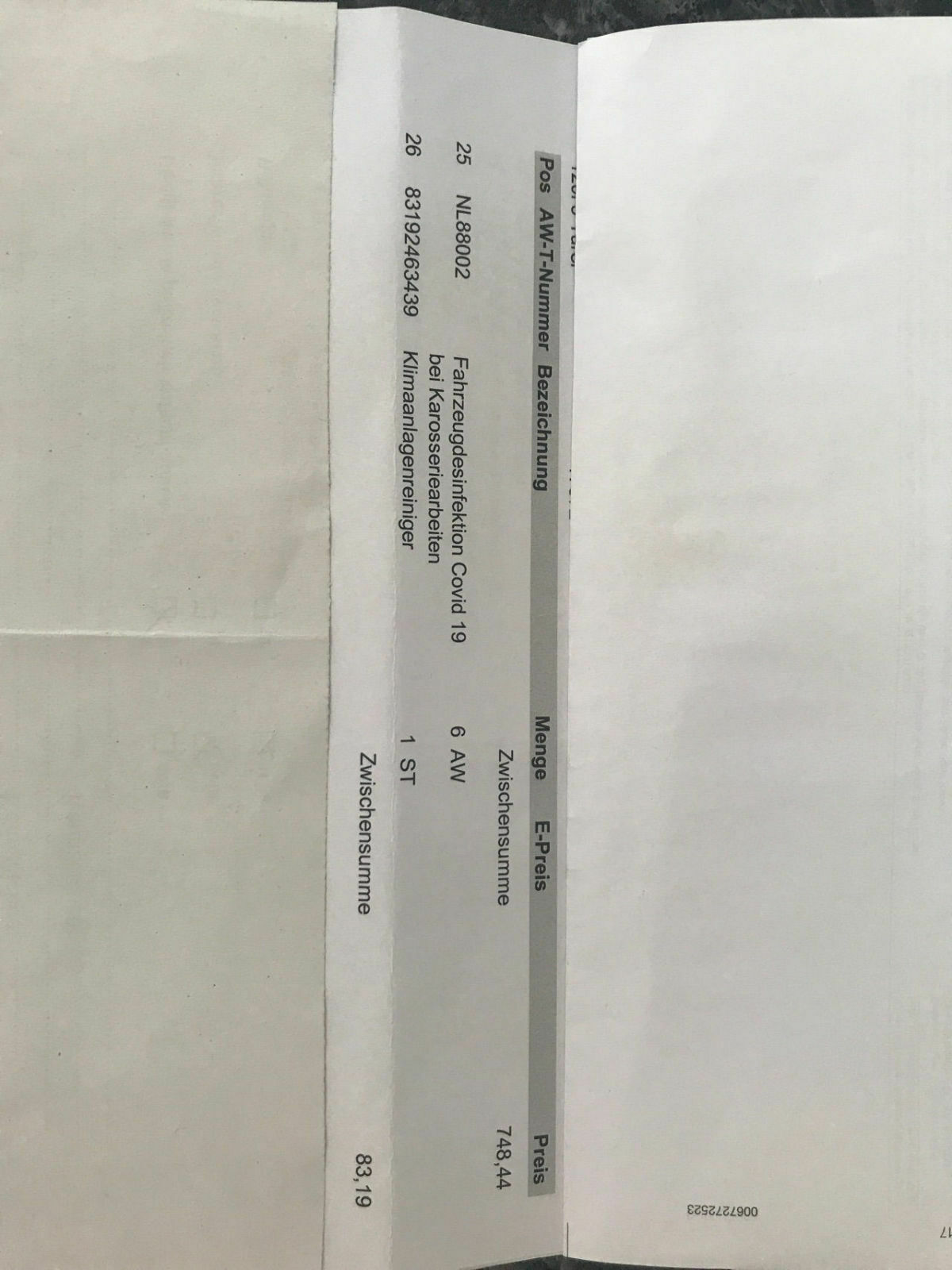 Aufschlag Hygiene und Desinfektion