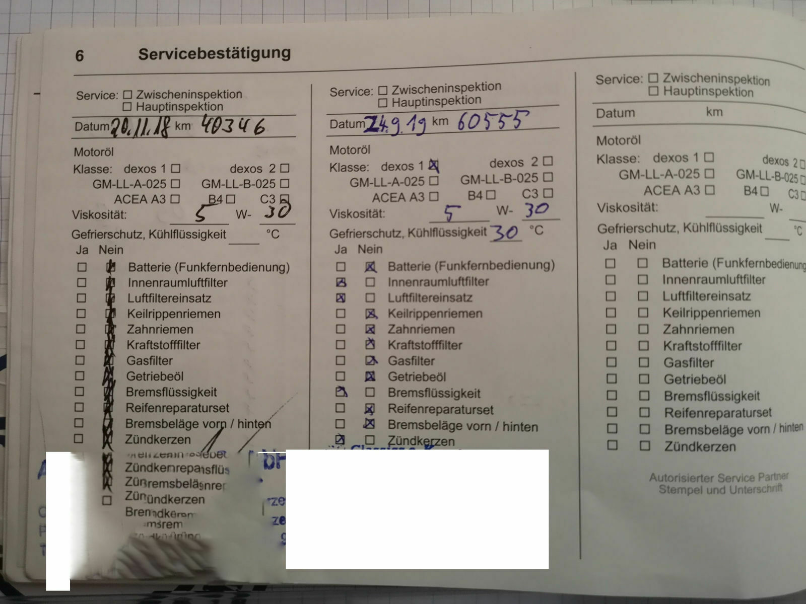 Insignia B - Welche Inspektion fällig zur 1. Hauptuntersuchung + Kosten