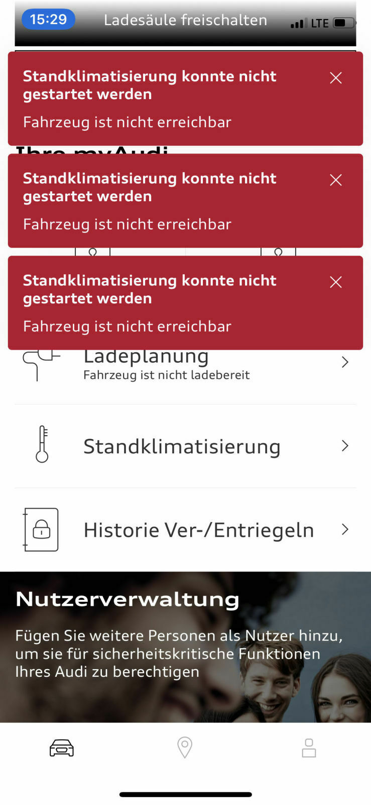 MyAudi App/Audi Connect Fehlermeldungen & Probleme
