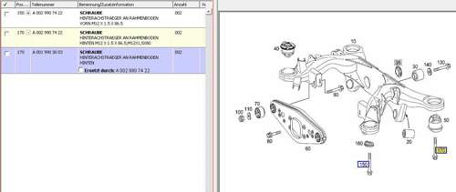Schrauben Achsträger