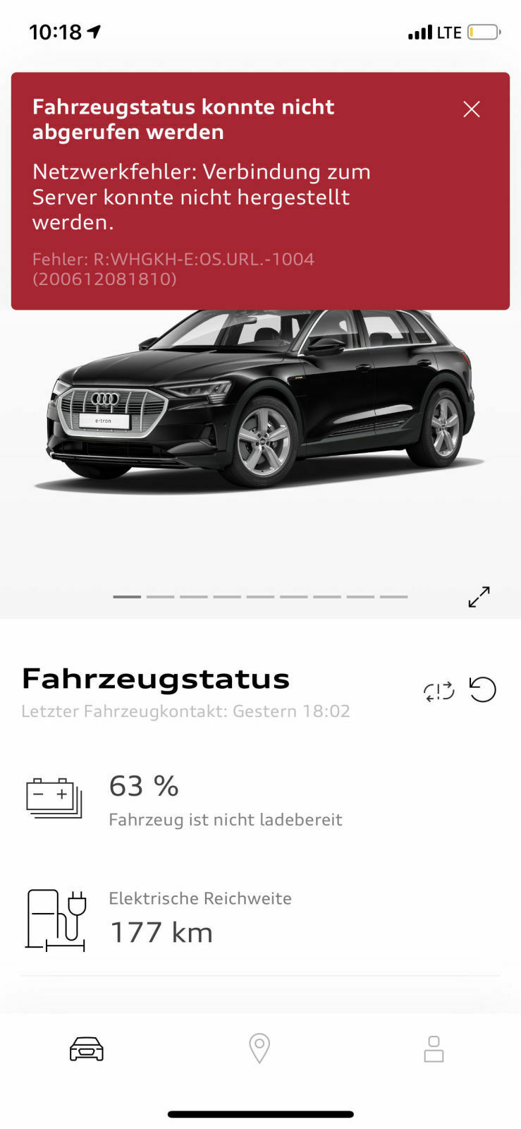 MyAudi App/Audi Connect Fehlermeldungen & Probleme