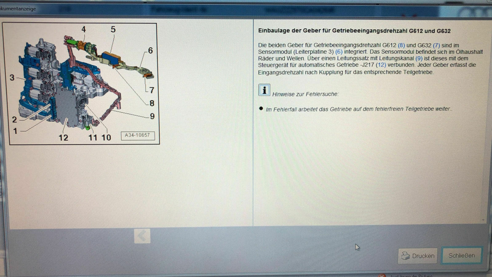 Getriebeproblem 2.0 an S tronic mit Fehler: Geber 1 für Getriebeeingangsdrehzahl